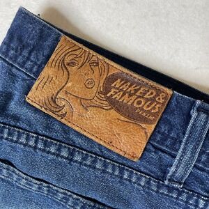 Naked Famous‎ Denim Weird Guy Raw Indigo Duck Canvas Selvedge Jeans Mens Size 32